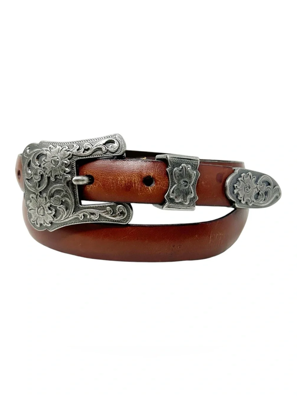 Genuine Italian Leather Skinny Belt